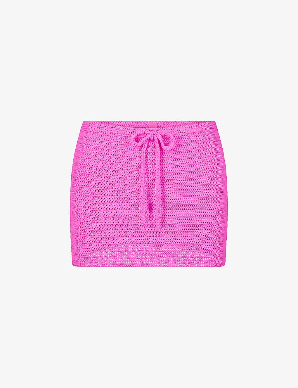 Low-rise Recycled Stretch-nylon Crochet Mini Skirt 1 Low-rise Recycled Stretch-nylon Crochet Mini Skirt