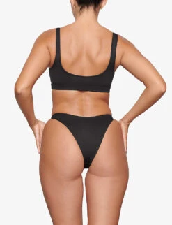 Tanga Mid-rise Recycled Stretch-nylon Bikini Bottoms -Whistles Clothing Shop R04164371 ONYX ALT03