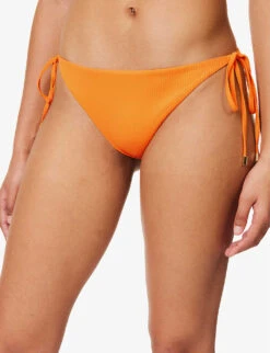 Le Marais Mid-rise Bikini Bottoms 7 Le Marais Mid-rise Bikini Bottoms -Whistles Clothing Shop R04165689 TANGERINERIB ALT02