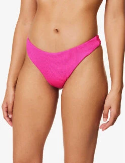 Byron High-rise Recycled Polyester-blend Bikini Bottoms -Whistles Clothing Shop R04165693 FUCHSIACRINKLE ALT02