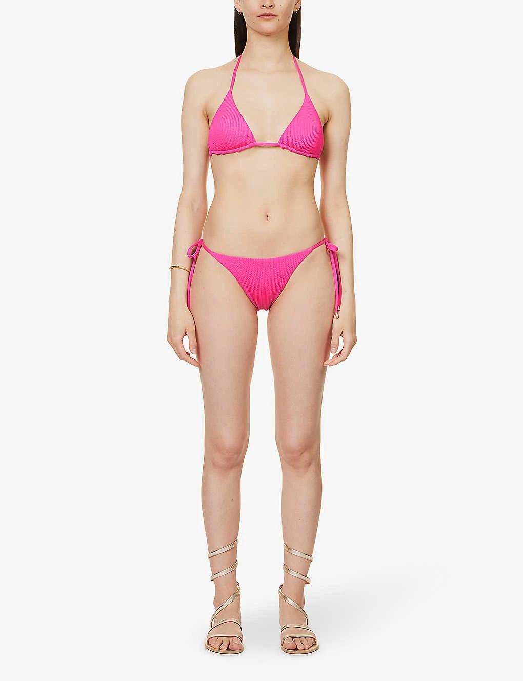 Palma Crinkled Recycled-polyester-blend Triangle Bikini Top 2 Palma Crinkled Recycled-polyester-blend Triangle Bikini Top - Image 2