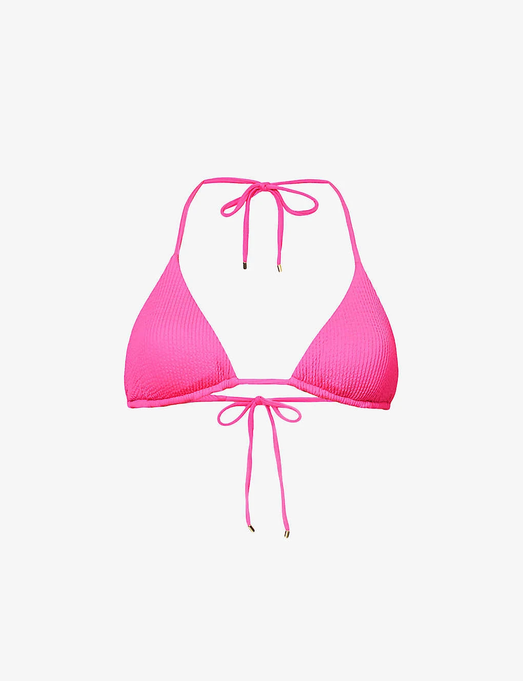 Palma Crinkled Recycled-polyester-blend Triangle Bikini Top 1 Palma Crinkled Recycled-polyester-blend Triangle Bikini Top