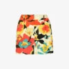 Floral-print High-rise Cotton Shorts