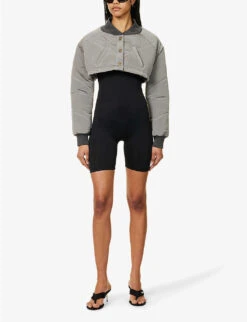 GOOD AMERICAN Scuba Scoop-neck Stretch-woven Playsuit 9 GOOD AMERICAN Scuba Scoop-neck Stretch-woven Playsuit -Whistles Clothing Shop R04166618 BLACK001 ALT02