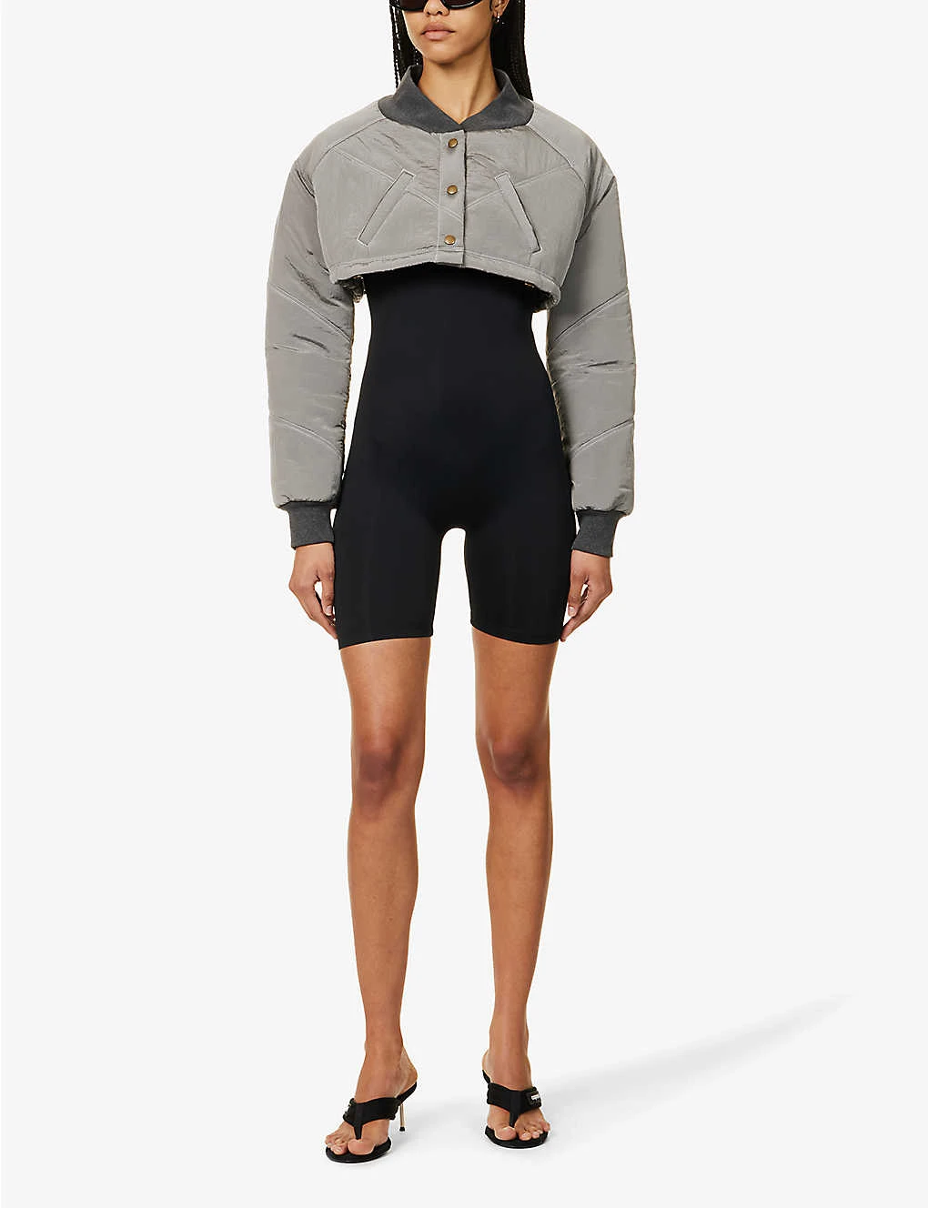 GOOD AMERICAN Scuba Scoop-neck Stretch-woven Playsuit 3 GOOD AMERICAN Scuba Scoop-neck Stretch-woven Playsuit - Image 3