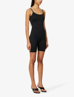 GOOD AMERICAN Scuba Scoop-neck Stretch-woven Playsuit 10 GOOD AMERICAN Scuba Scoop-neck Stretch-woven Playsuit -Whistles Clothing Shop R04166618 BLACK001 ALT03