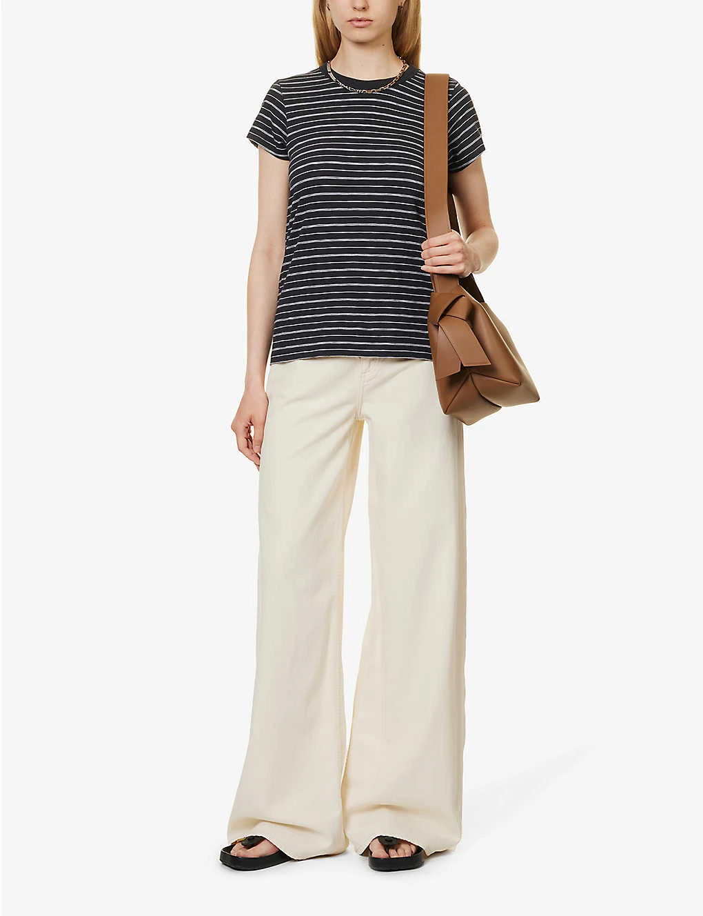 Rag & Bone Striped Short-sleeved Organic-cotton T-shirt 2 Rag & Bone Striped Short-sleeved Organic-cotton T-shirt - Image 2