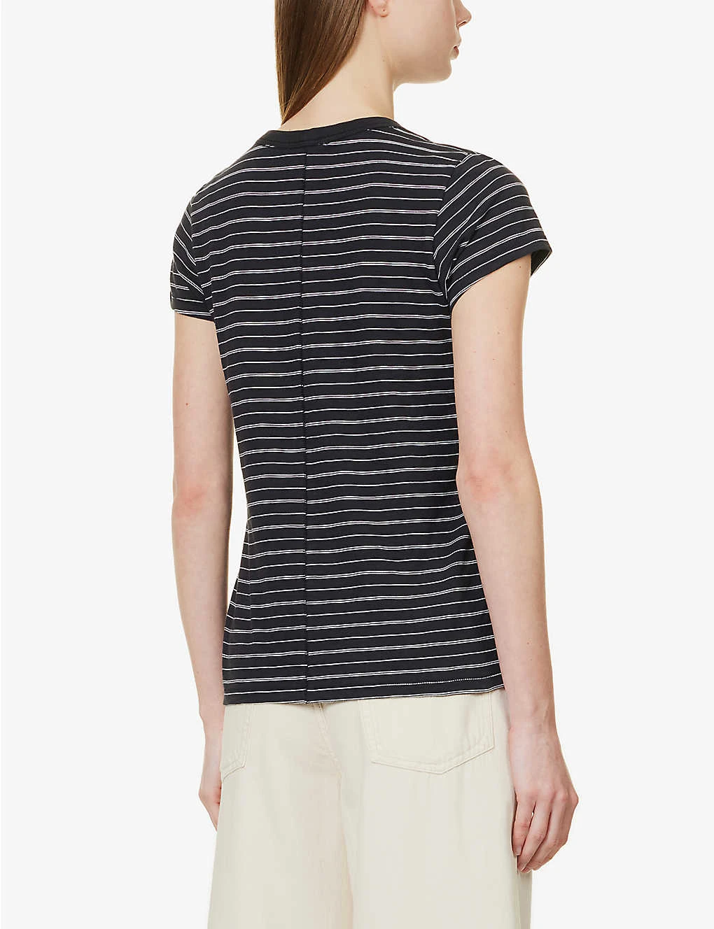 Rag & Bone Striped Short-sleeved Organic-cotton T-shirt 4 Rag & Bone Striped Short-sleeved Organic-cotton T-shirt - Image 4