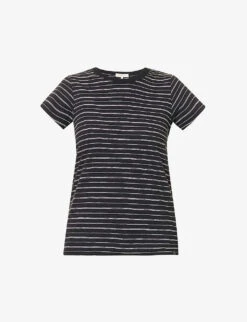 Rag & Bone Striped Short-sleeved Organic-cotton T-shirt