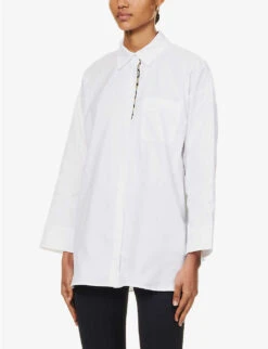 Sylvie Relaxed-fit Cotton Shirt -Whistles Clothing Shop R04167338 WHITE ALT02