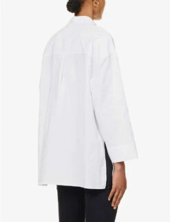 Sylvie Relaxed-fit Cotton Shirt -Whistles Clothing Shop R04167338 WHITE ALT03