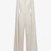Reiss Olivia Cape-sleeve V-neck Woven Jumpsuit