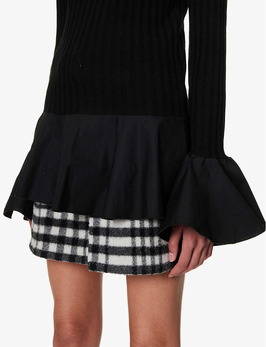 JW Anderson Ribbed Ruffle-trim Wool-knitted Top 6 JW Anderson Ribbed Ruffle-trim Wool-knitted Top - Image 6