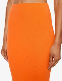 Palencia Regular-fit Stretch-woven Maxi Skirt -Whistles Clothing Shop R04171077 ORANGE ALT04