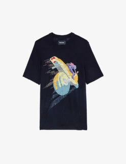 Zadig & Voltaire Ida Printed-logo Cashmere Jumper