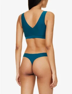 Chantelle Soft Stretch Plunge-neck Stretch-jersey Top -Whistles Clothing Shop R04172168 0BKORIENTALGREEN ALT02