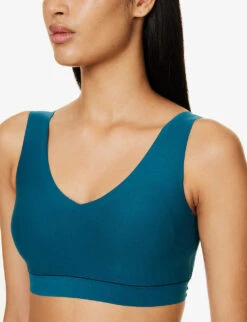 Chantelle Soft Stretch Plunge-neck Stretch-jersey Top -Whistles Clothing Shop R04172168 0BKORIENTALGREEN ALT03