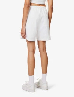 Sporty & Rich X Prince Brand-print Cotton-jersey Shorts 8 Sporty & Rich X Prince Brand-print Cotton-jersey Shorts -Whistles Clothing Shop R04173076 WHITERED ALT03