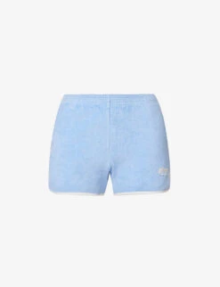 New Release 19 Sporty & Rich X Prince Brand-embroidered Cotton Shorts