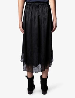 Zadig & Voltaire Christy Lace-trim Silk Camisole Top -Whistles Clothing Shop R04174112 NOIR ALT03