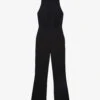 THE KOOPLES Chain-embellished Halter-neck Stretch-woven Jumpsuit