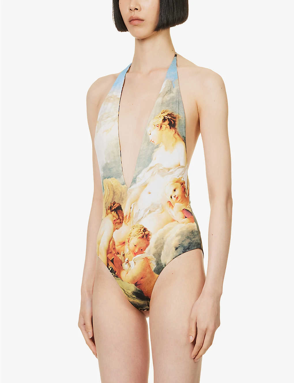 Roberto Cavalli Graphic-pattern V-neck Swimsuit 3 Roberto Cavalli Graphic-pattern V-neck Swimsuit - Image 3