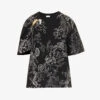Dries Van Noten Brooch-embellished Floral-print Cotton T-shirt
