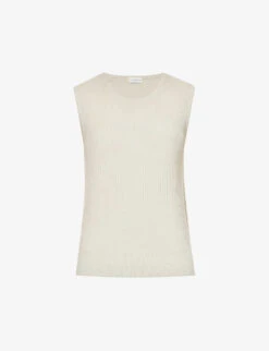 Dries Van Noten Ribbed Round-neck Wool Knitted Vest