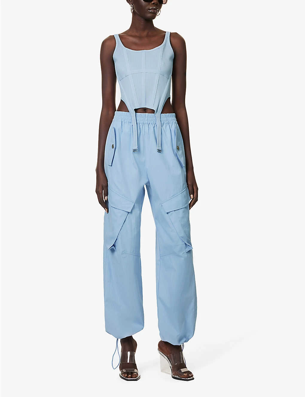 Dion Lee Combat Corseted Stretch-organic Cotton Top 2 Dion Lee Combat Corseted Stretch-organic Cotton Top - Image 2