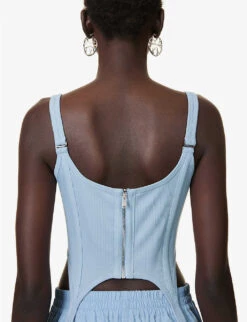Dion Lee Combat Corseted Stretch-organic Cotton Top 11 Dion Lee Combat Corseted Stretch-organic Cotton Top -Whistles Clothing Shop R04181832 GLACIER ALT05