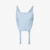 Dion Lee Combat Corseted Stretch-organic Cotton Top