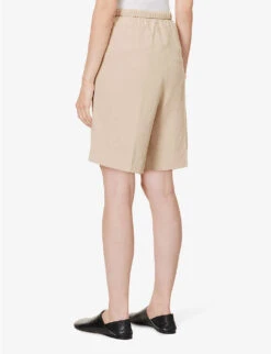 Toteme Relaxed-fit Drawstring-waist 8 Toteme Relaxed-fit Drawstring-waist -Whistles Clothing Shop R04183203 OVERCASTBEIGE ALT03