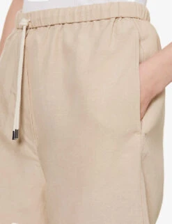 Toteme Relaxed-fit Drawstring-waist 9 Toteme Relaxed-fit Drawstring-waist -Whistles Clothing Shop R04183203 OVERCASTBEIGE ALT04