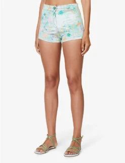 Flora Patterned Regular-fit Stretch-woven Shorts -Whistles Clothing Shop R04185234 MULTI ALT02
