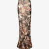 Dries Van Noten Floral-pattern Sheer Woven Maxi Skirt
