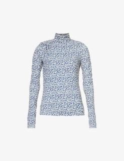 Isabel Marant Etoile Lou High-neck Stretch-woven Top