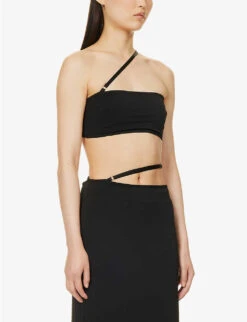 BEC + BRIDGE Zadie Shoulder-strap Stretch-woven Top -Whistles Clothing Shop R04188955 BLACK ALT02