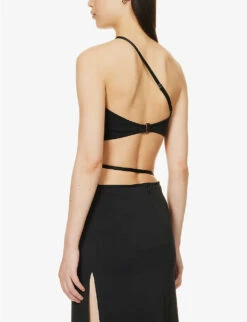 BEC + BRIDGE Zadie Shoulder-strap Stretch-woven Top -Whistles Clothing Shop R04188955 BLACK ALT03