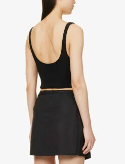 BEC + BRIDGE Marisol Scoop-neck Stretch-woven Top -Whistles Clothing Shop R04188960 BLACK ALT03