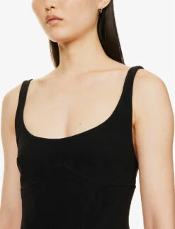 BEC + BRIDGE Marisol Scoop-neck Stretch-woven Top -Whistles Clothing Shop R04188960 BLACK ALT04