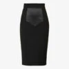 Dolce & Gabbana Contrast-panel High-waist Slim-fit Stretch-woven Midi Skirt