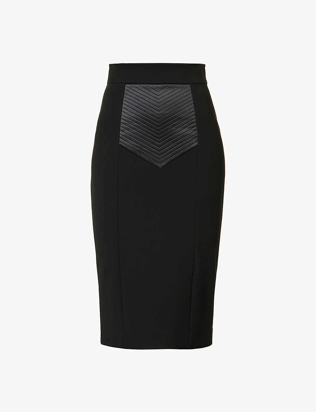 Dolce & Gabbana Contrast-panel High-waist Slim-fit Stretch-woven Midi Skirt 1 Dolce & Gabbana Contrast-panel High-waist Slim-fit Stretch-woven Midi Skirt