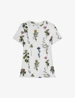 Ted Baker Rasmean Floral-print Stretch-woven T-shirt
