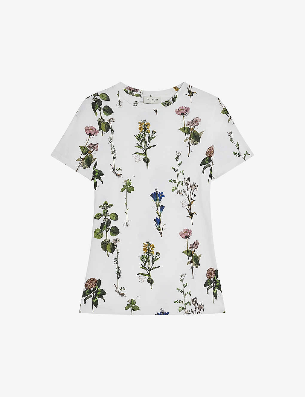 Ted Baker Rasmean Floral-print Stretch-woven T-shirt 1 Ted Baker Rasmean Floral-print Stretch-woven T-shirt