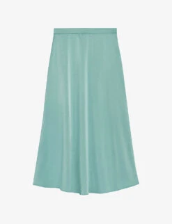 CLAUDIE PIERLOT Sapino High-waisted Satin Midi Skirt