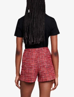 Maje Toukana Crystal-embellished Cotton T-shirt -Whistles Clothing Shop R04190034 NOIRGRIS ALT03