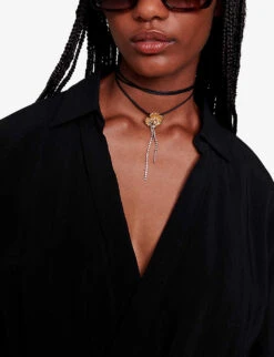 Maje Ilanie Wrap-front Woven Jumpsuit 9 Maje Ilanie Wrap-front Woven Jumpsuit -Whistles Clothing Shop R04190376 NOIRGRIS ALT04