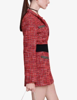 Maje Italeta Removable-bra Tweed Playsuit 9 Maje Italeta Removable-bra Tweed Playsuit -Whistles Clothing Shop R04190425 ROUGES ALT04