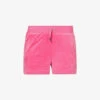 Juicy Couture Brand-embroidered Elasticated-waist Velour Shorts