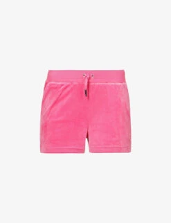 Juicy Couture Brand-embroidered Elasticated-waist Velour Shorts